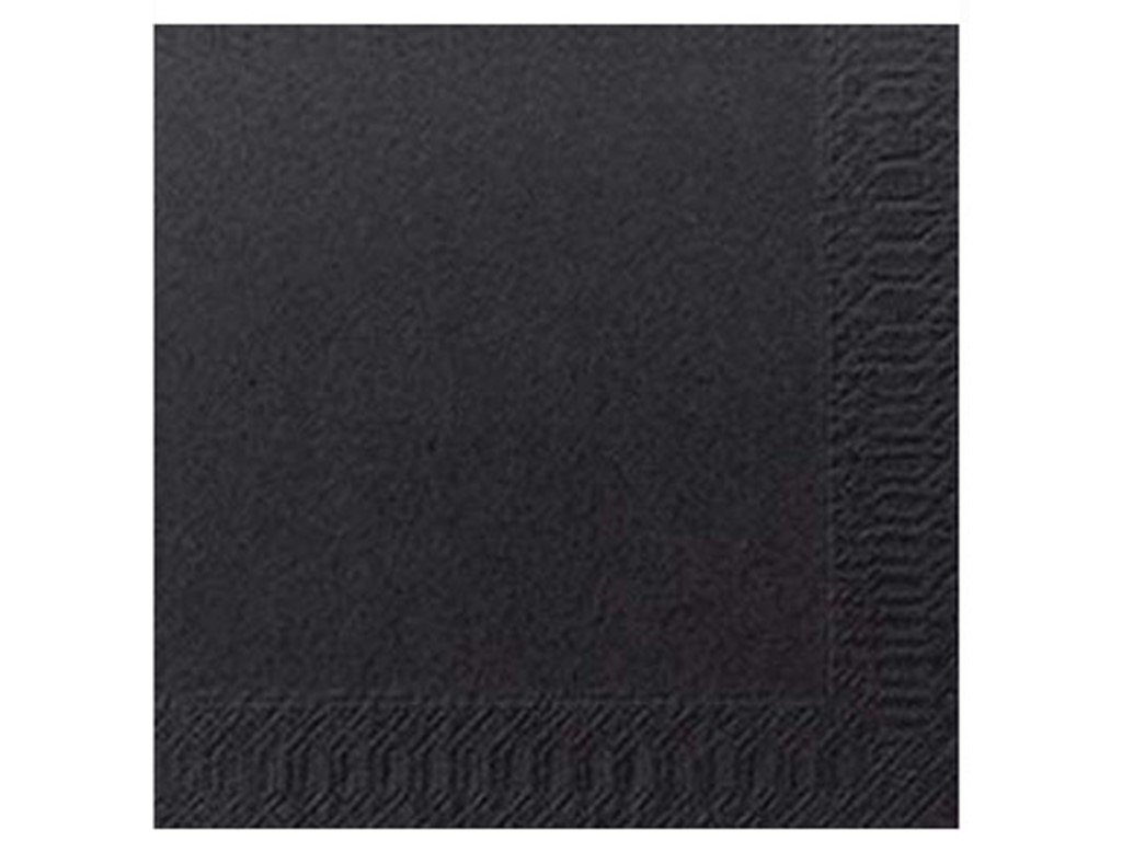 Tovaglioli da Cocktail a 2 Strati Neri - Confezione da 250 Pezzi