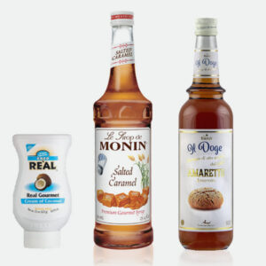 Sciroppi, puree di frutta e crema di cocco