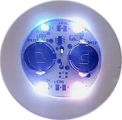 Adesivi LED per Bottiglie Bianchi 5 cm (Confezione da 5)
