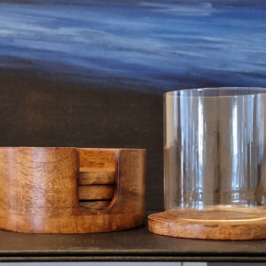 Alternative view of Sottobicchieri in legno con supporto