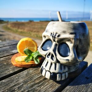 Tiki Skull 70 cl Grey