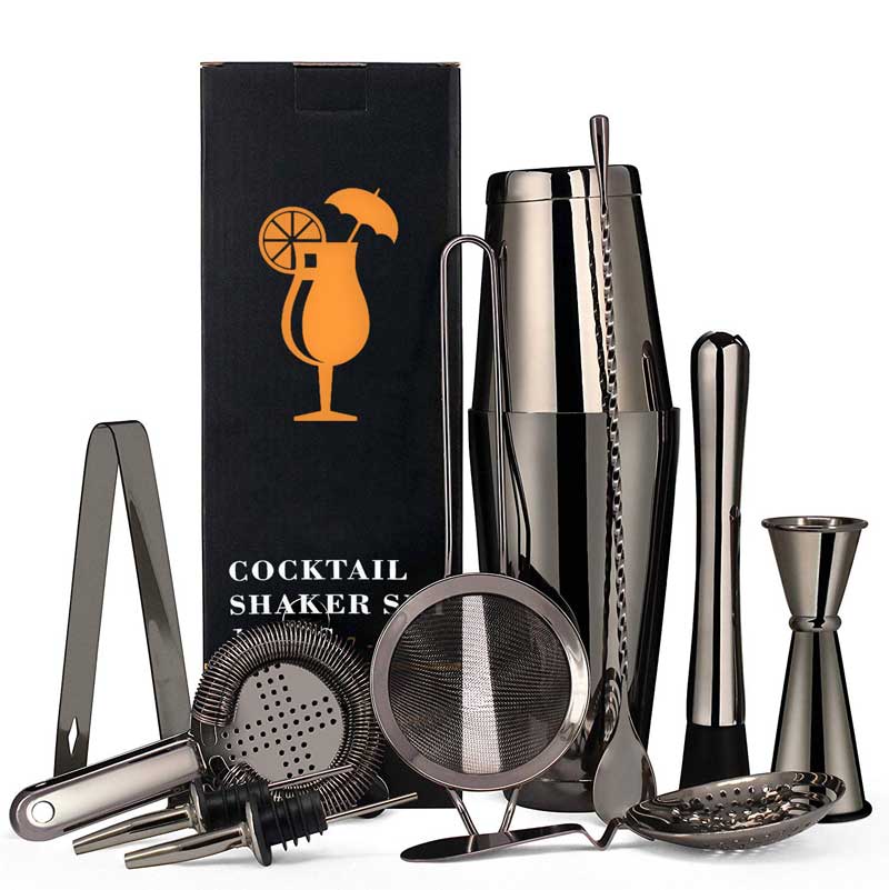 Set Boston Shaker Nero 11 Pezzi