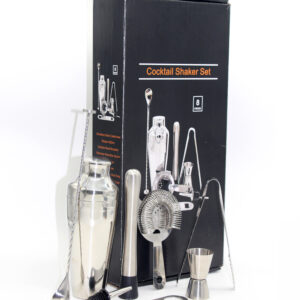 Set da Bar in Acciaio - Shaker per Cocktail, 8 Pezzi